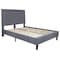 Flash Furniture Full Size Lt Gray Fabric Platform Bed w/ Mattress SL-BM10-26-GG - alternate 2